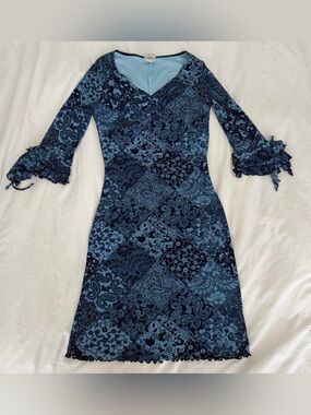 vintage finesse usa whimsical blue dress